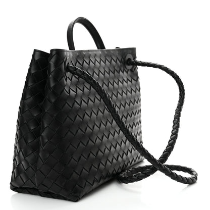 Bottega Veneta Nappa Intrecciato Medium Andiamo Shoulder Bag Black 3 of 9