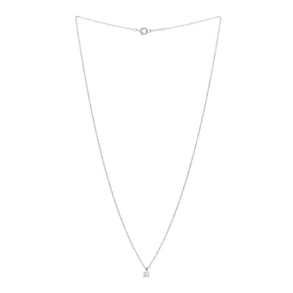 Tiffany Platinum Diamond .12ct Solitaire Pendant Necklace 3 of 4