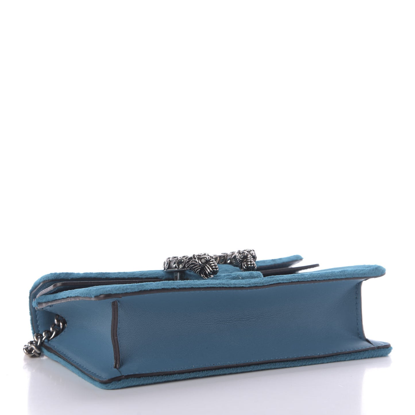 Velvet Super Mini Dionysus Shoulder Bag Pavone Cyan