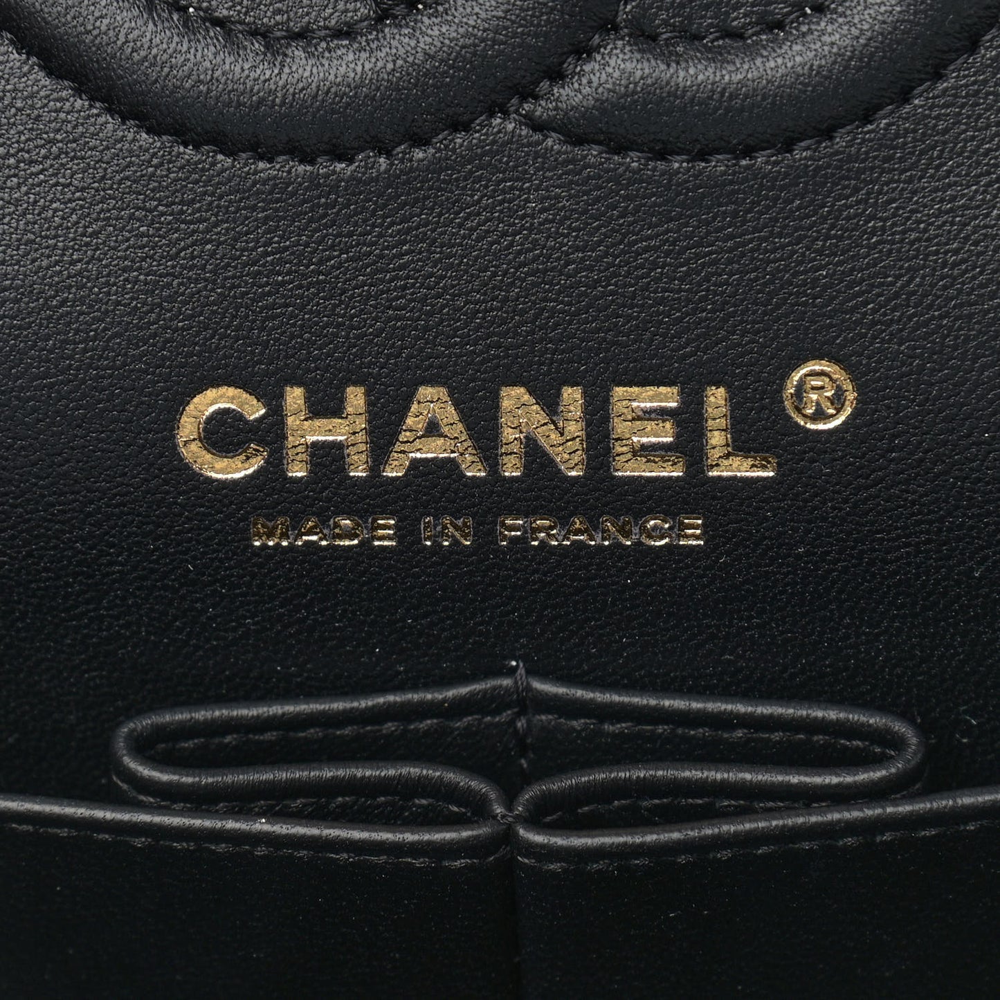 Lambskin Quilted Small Double Flap Black