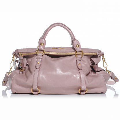 Miu Miu Vitello Lux Bow Bag Mughetto 1 of 8