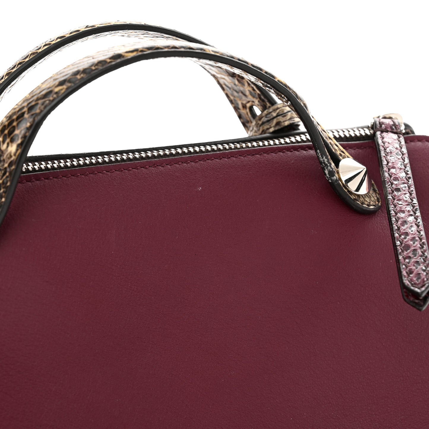 Vitello Dolce Elaphe Medium By The Way Boston Bag Black Cherry Multicolor