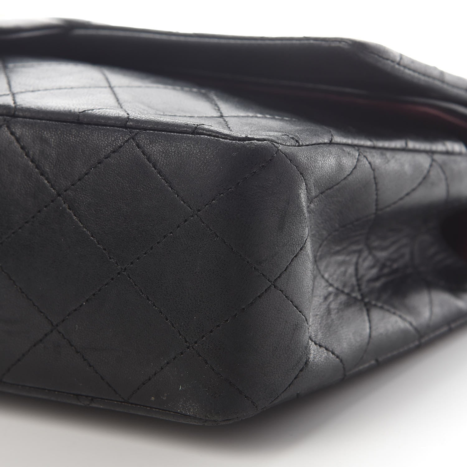 Chanel Lambskin Quilted Medium Double Flap Black 9 of 10
