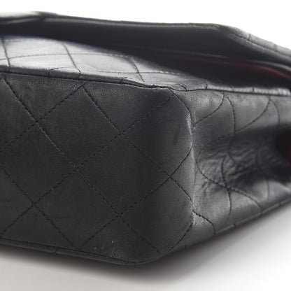 Chanel Lambskin Quilted Medium Double Flap Black 9 of 10