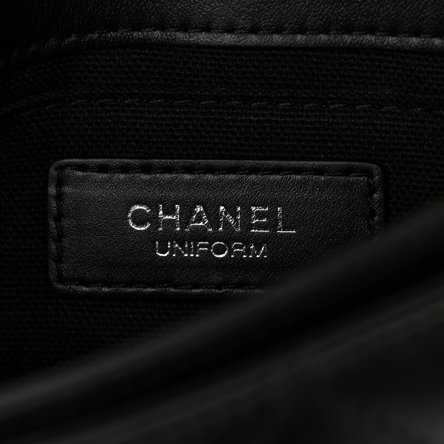 Chanel Calfskin Quilted CC Uniform Flap Belt Bag Black 6 of 12