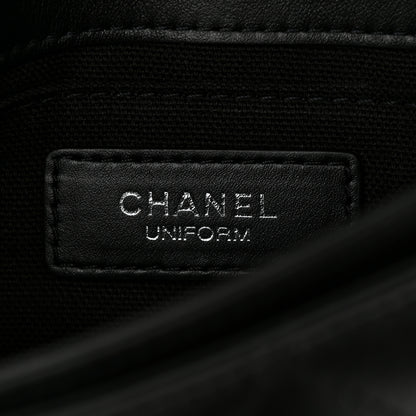 Chanel Calfskin Quilted CC Uniform Flap Belt Bag Black 6 of 12