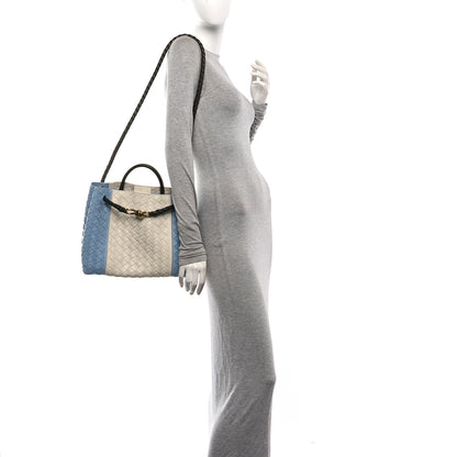 Bottega Veneta Nappa Intrecciato Medium Andiamo Shoulder Bag Sea Salt Ice Kaki 2 of 9