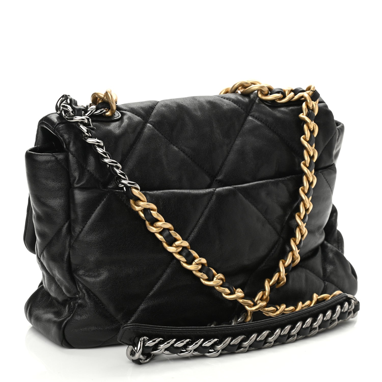 Chanel Lambskin Quilted Large Chanel 19 Flap Black 3 of 10