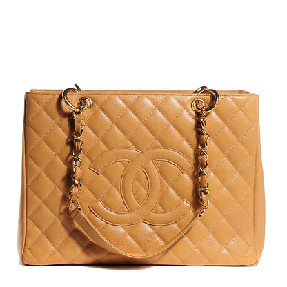 Chanel Caviar Quilted Grand Shopping Tote GST Beige 1 of 7