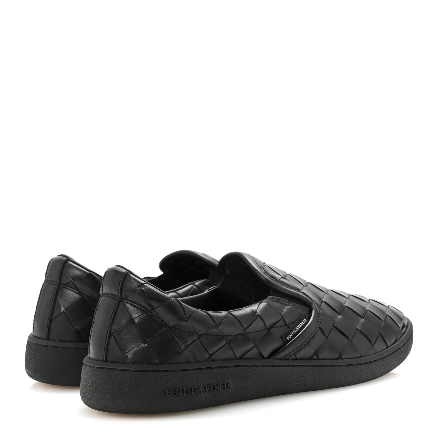 Nappa Intrecciato Mens Sawyer Slip On Sneakers 42 Black