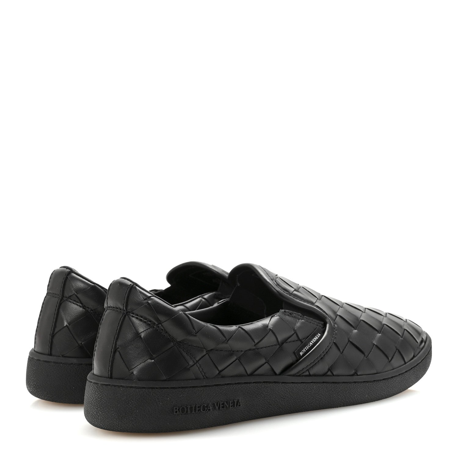 Bottega Veneta Nappa Intrecciato Mens Sawyer Slip On Sneakers 42 Black 5 of 9