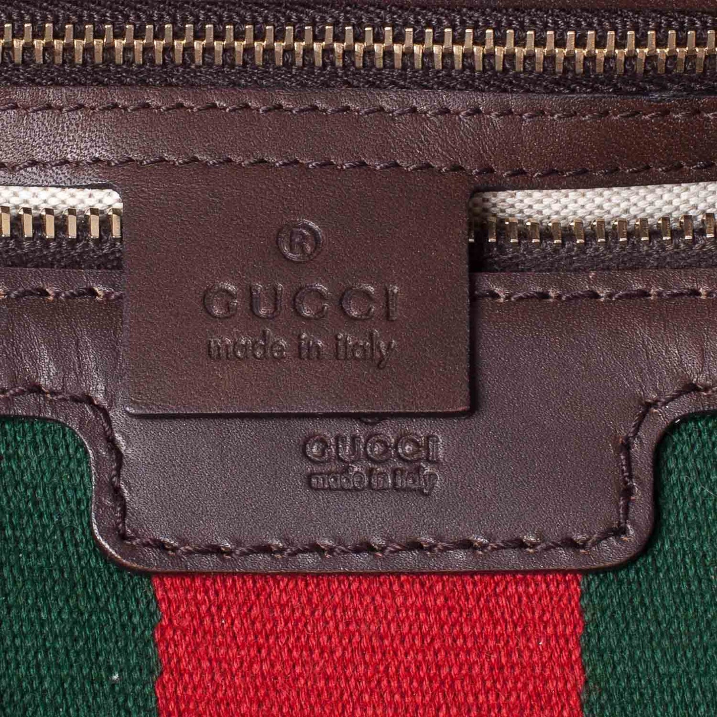 Monogram Selleria Calfskin Vintage Web Medium Boston Beige Ebony Cocoa
