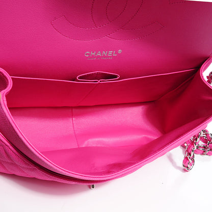 Chanel Iridescent Caviar Jumbo Double Flap Hot Pink 8 of 9