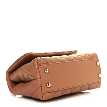 Chanel Caviar Quilted Mini Coco Handle Flap Brown 4 of 11