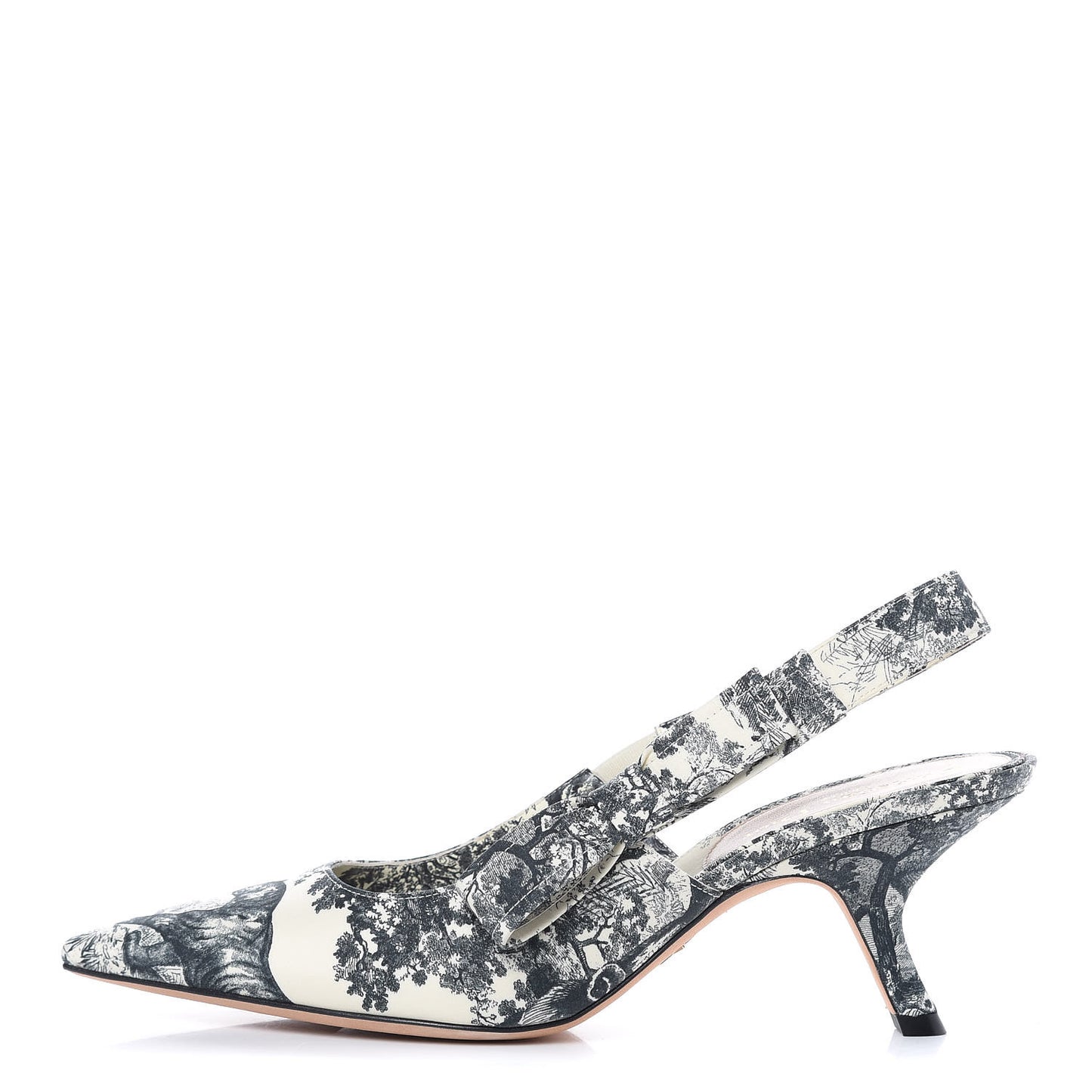 Toile De Jouy Sweet D Slingback Pumps 39.5 Off White Black