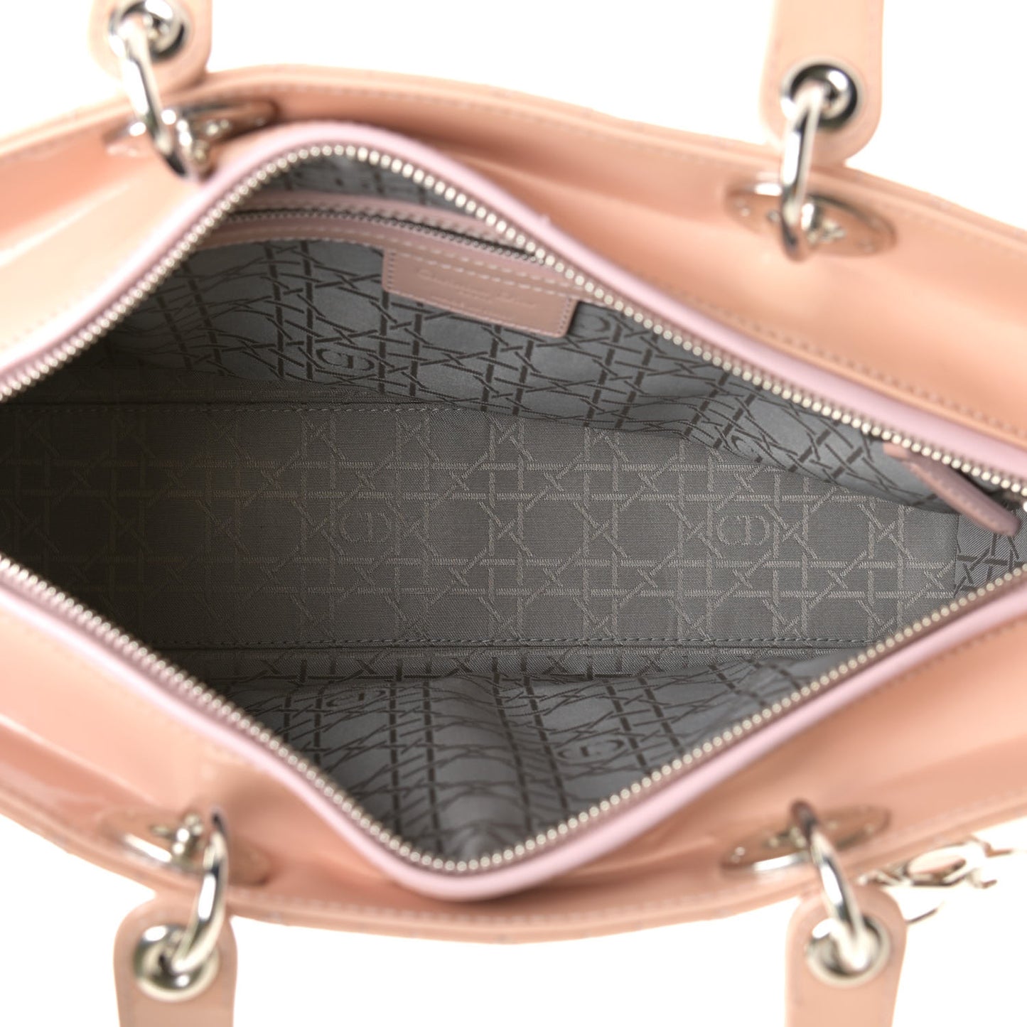 Patent Cannage Large Lady Dior Light Pink