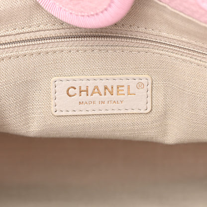Chanel Mixed Fibers Small Deauville Tote Dark Pink 9 of 14