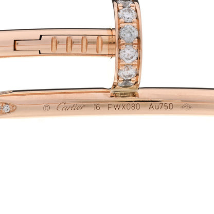 Cartier 18K Pink Gold Diamond Juste Un Clou Bracelet 16 3 of 4