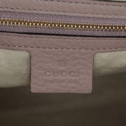 Gucci Monogram Selleria Calfskin Vintage Web Medium Boston New Sand Lilas 6 of 7