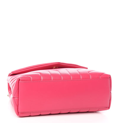 Saint Laurent Calfskin Y Quilted Monogram Small Loulou Chain Satchel Fresh Fuchsia 4 of 10