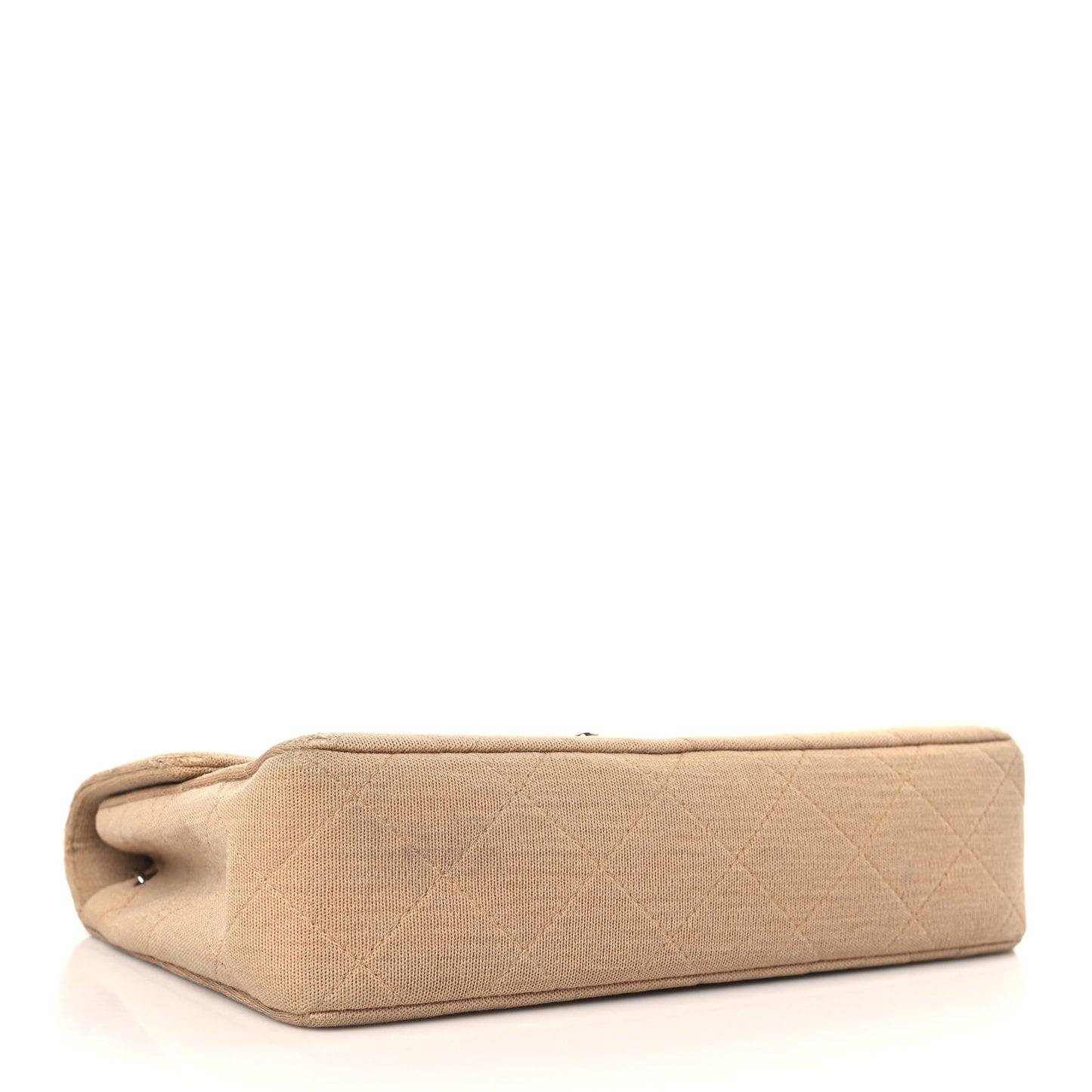 Jersey Quilted Medium Single Flap Beige