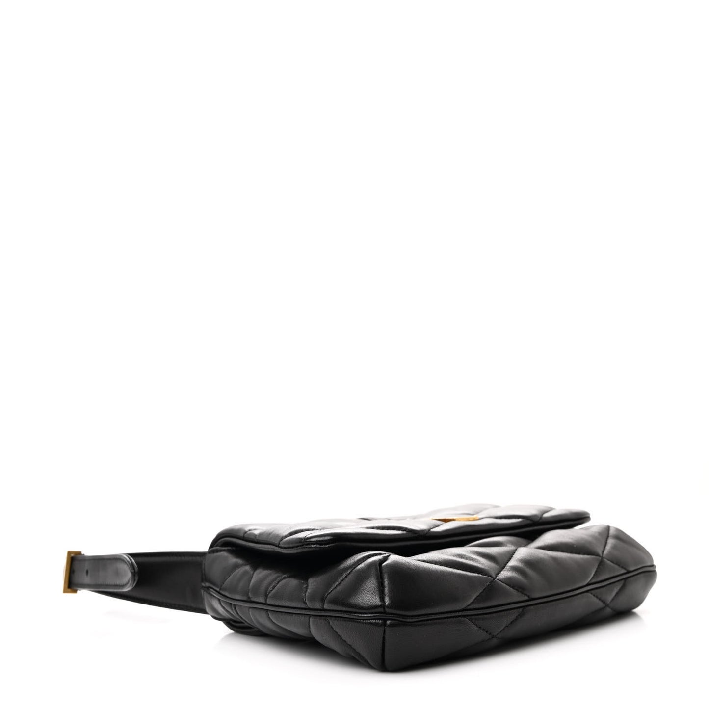 Lambskin Quilted Le 57 Diamond Shoulder Bag Black