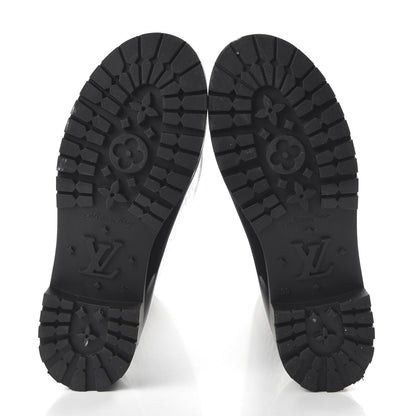 Louis Vuitton Rubber Embossed Monogram Splash Rain Boots 39 Black 5 of 7