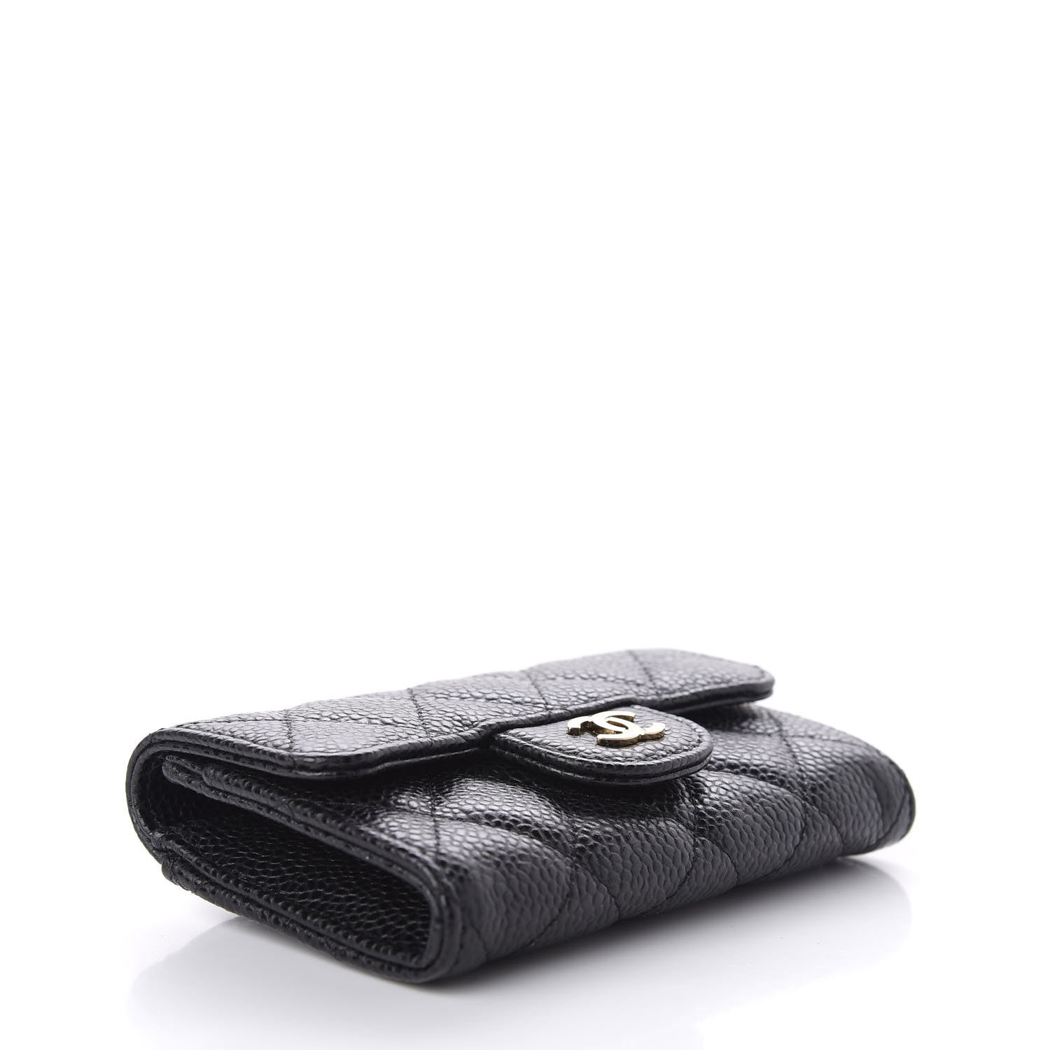 Chanel Caviar Quilted Flap Card Holder Wallet Black 4 of 8