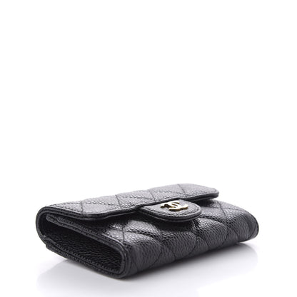 Chanel Caviar Quilted Flap Card Holder Wallet Black 4 of 8