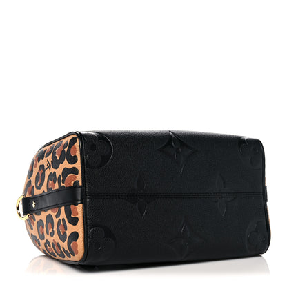 Louis Vuitton Empreinte Monogram Giant Wild At Heart Speedy Bandouliere 25 Black 4 of 9