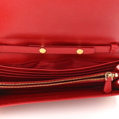 Prada Saffiano Wallet on Chain Fuoco 5 of 10