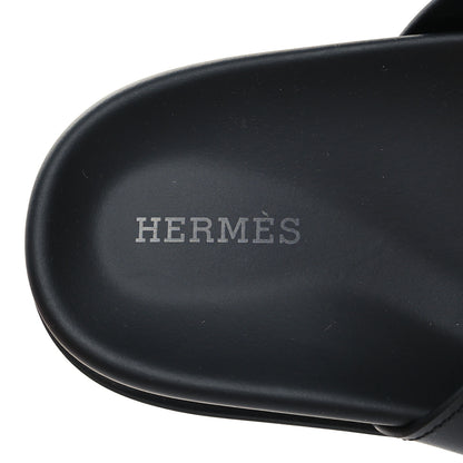Hermes Calfskin Womens Chypre Sandals 37 Black 8 of 9