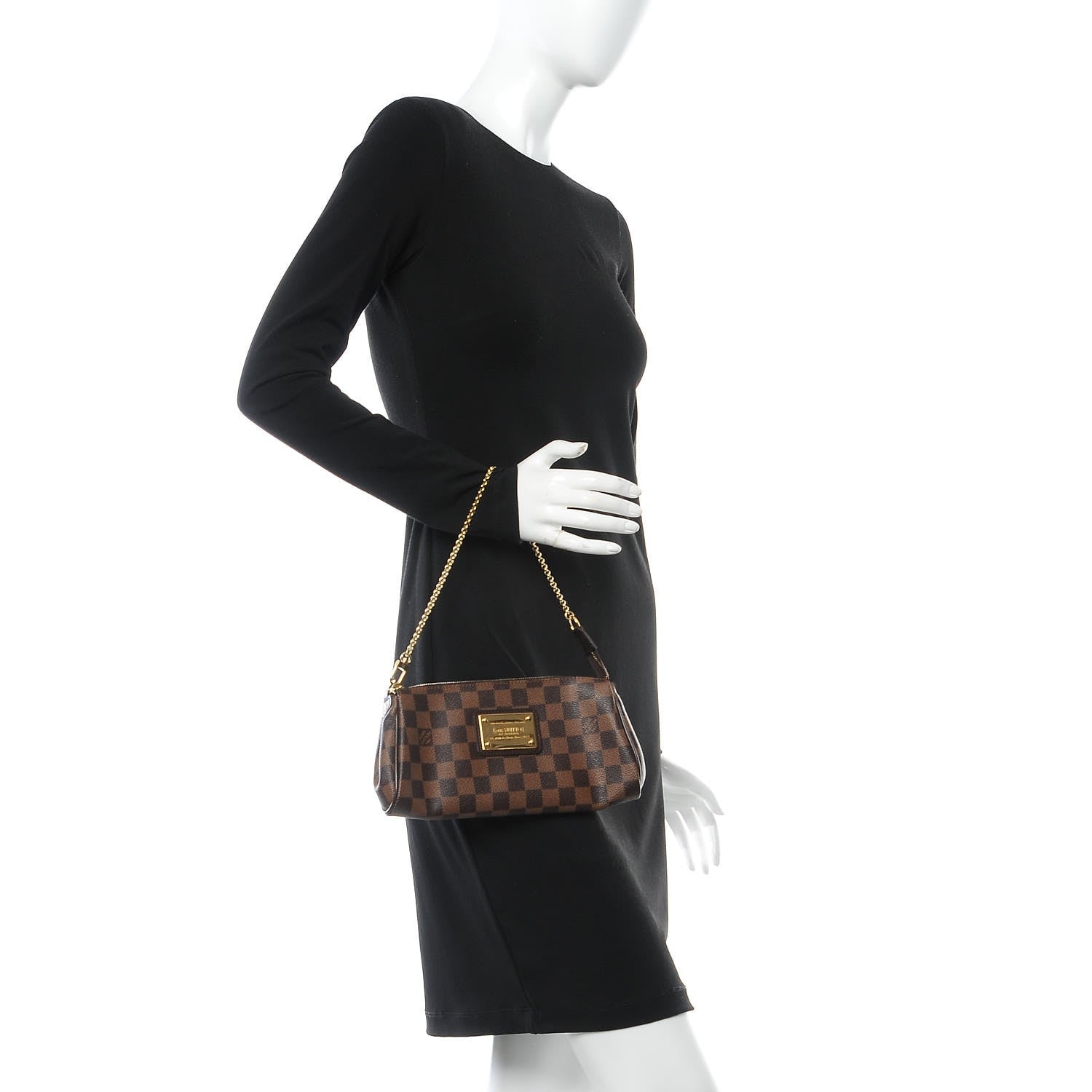Louis Vuitton Damier Ebene Eva Clutch 2 of 7