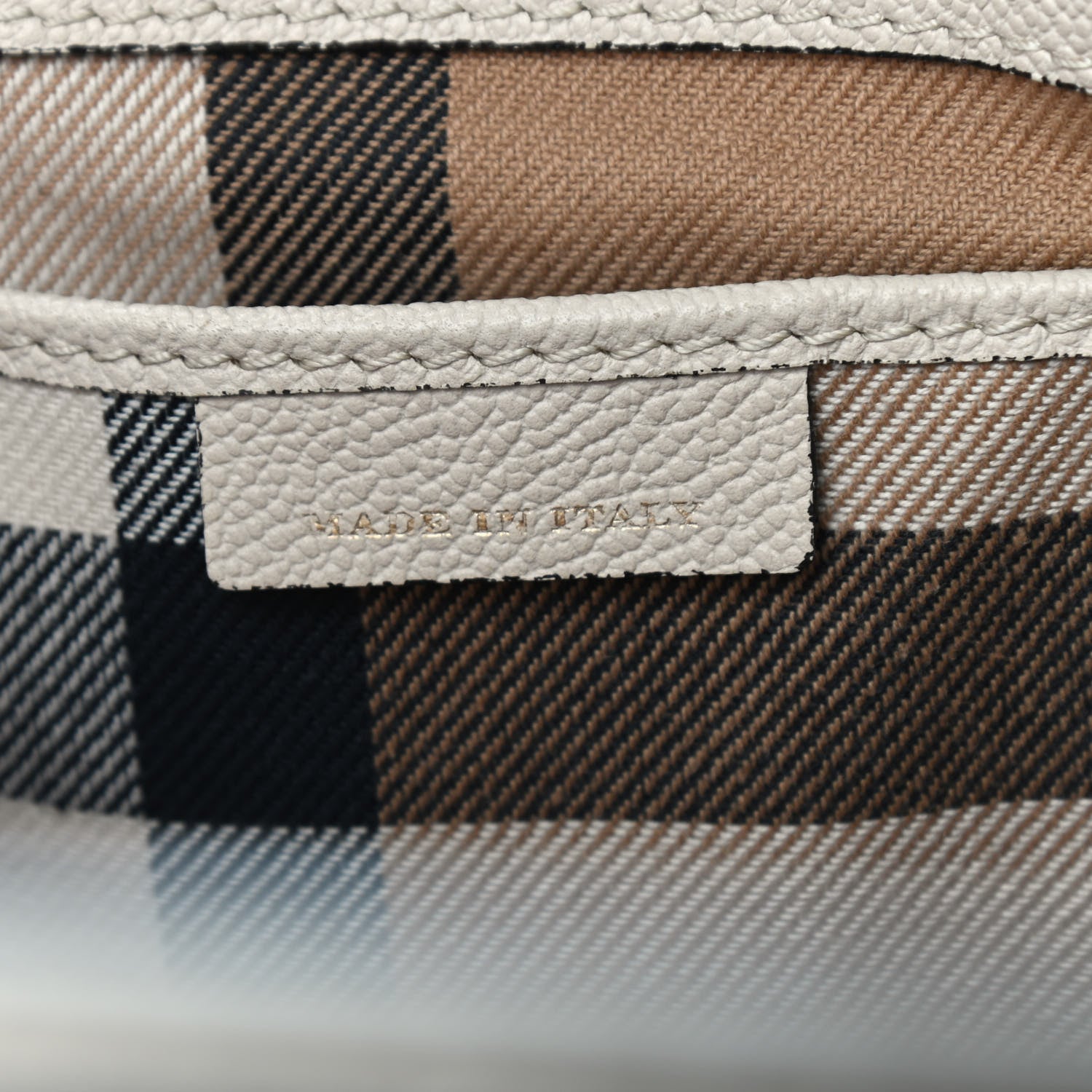 Burberry Soft Grain Calfskin L'oeil Print Medium Buckle Tote Limestone 9 of 17