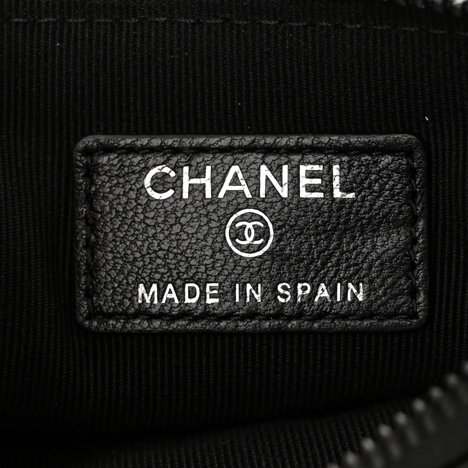 Chanel Pearly Lambskin Quilted Small Cosmetic Case So Black 6 of 7