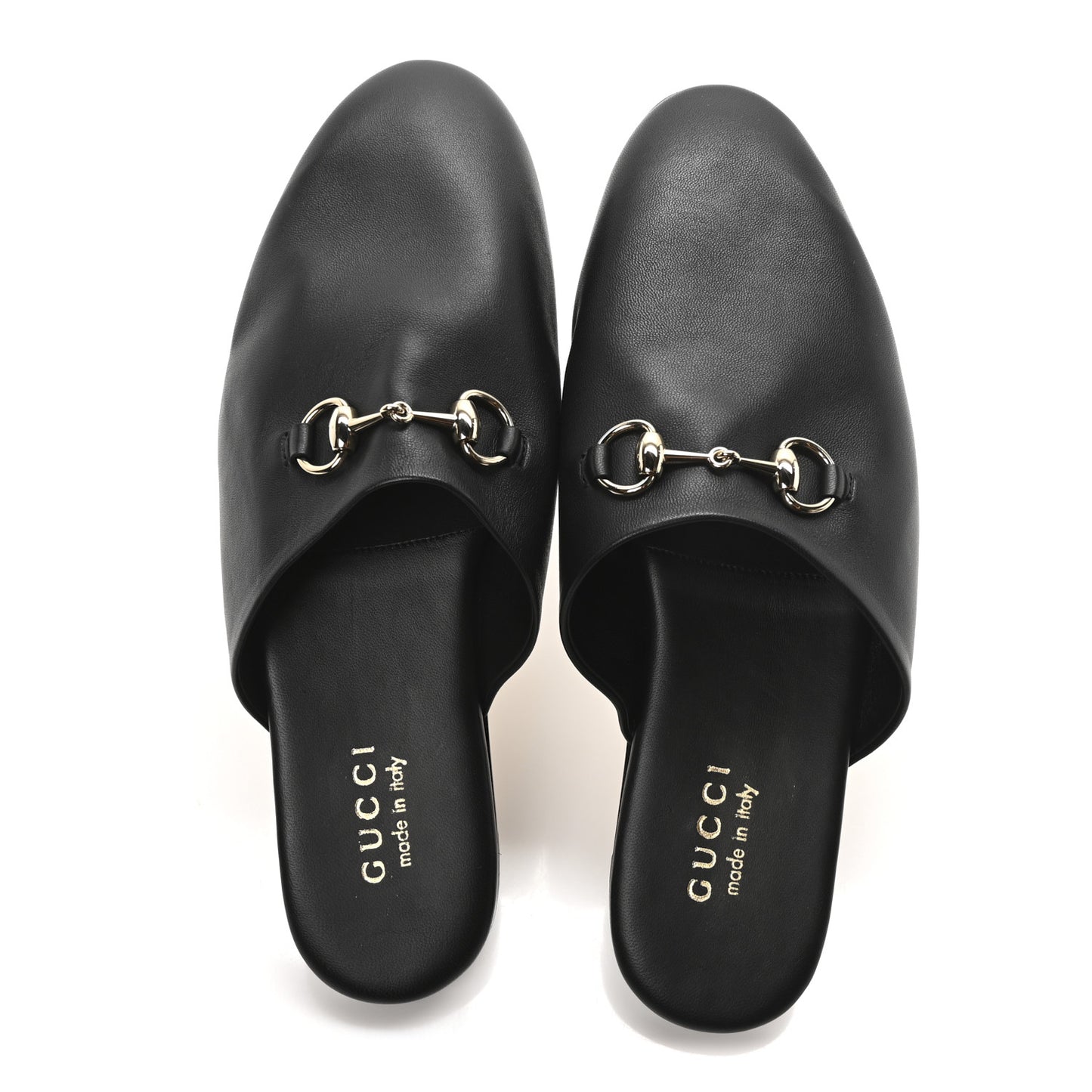 Calfskin Mens Horsebit Slippers 9 Black