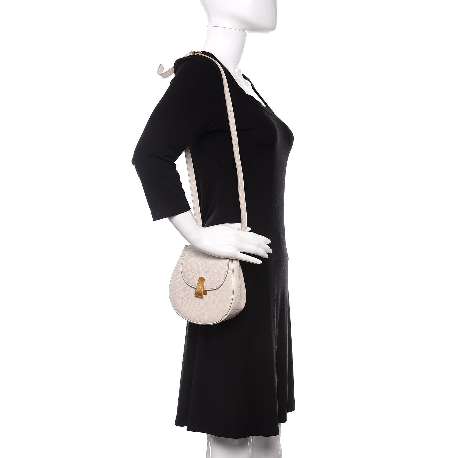 Bottega Veneta Palmellato Calfskin Rounded Belt Bag Plaster Wood 2 of 9
