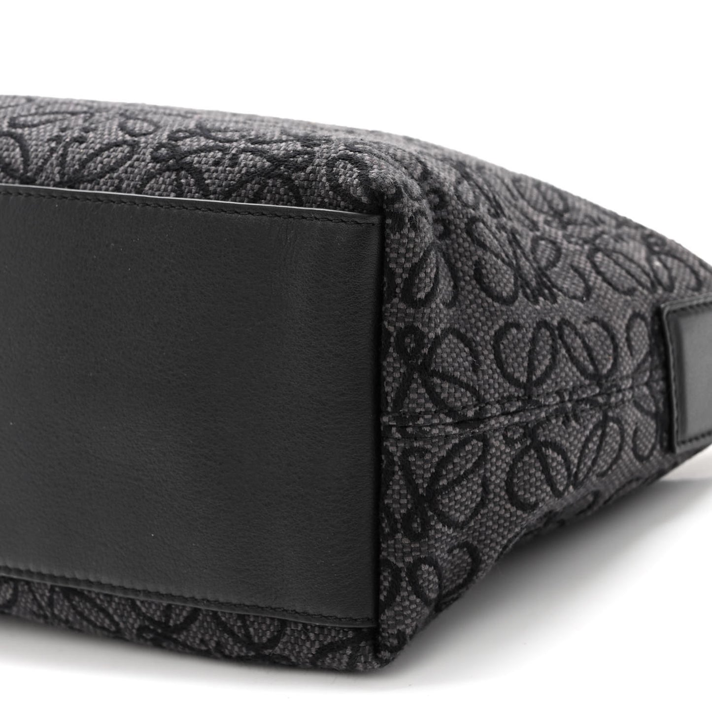 Jacquard Anagram Calfskin Small Cubi Bag Anthracite Black