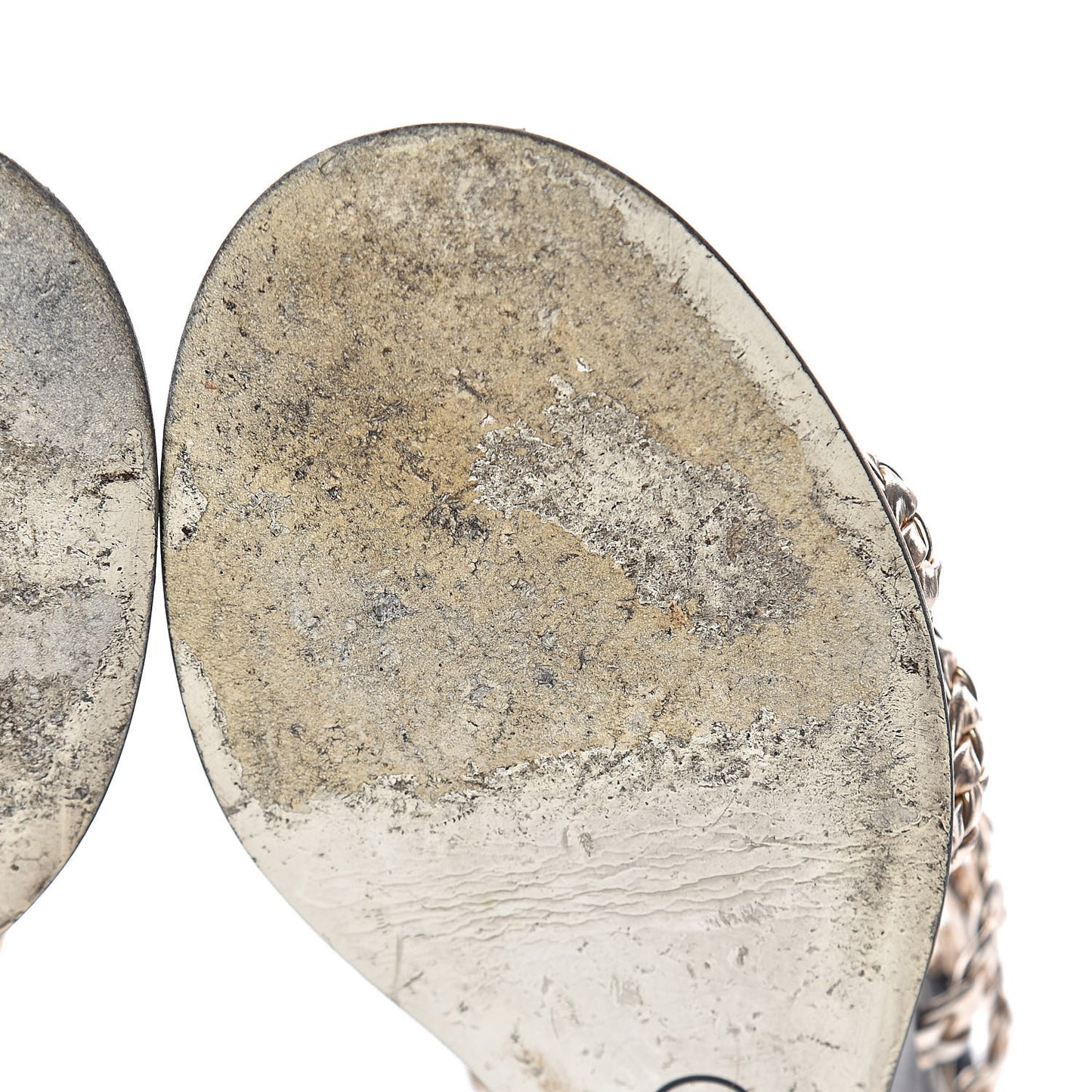 Metallic Calfskin Braided Wedge Sandals 36.5 Gold