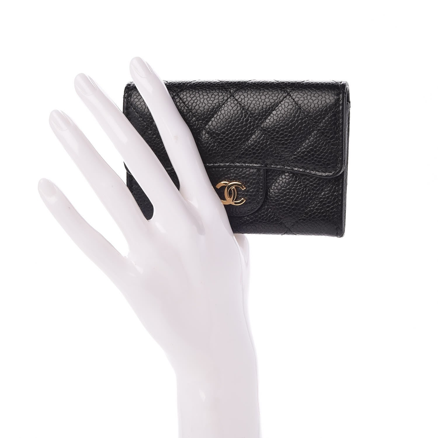 Chanel Caviar Quilted Flap Card Holder Black 2 of 9