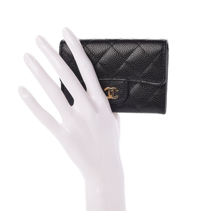 Chanel Caviar Quilted Flap Card Holder Black 2 of 9