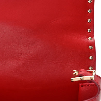 Valentino Garavani Calfskin Rockstud Flap Shoulder Bag Rosso Valentino 10 of 10