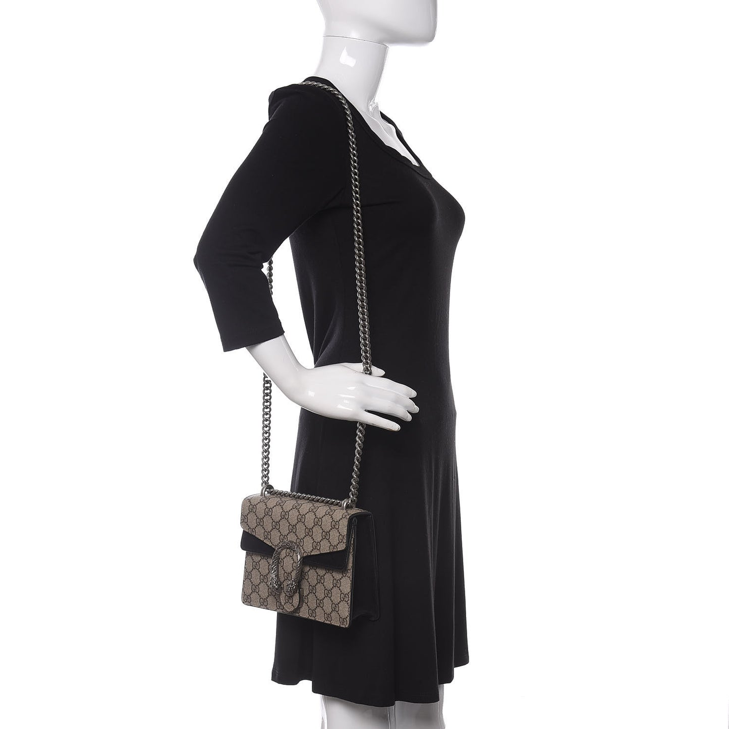 GG Supreme Monogram Mini Dionysus Shoulder Bag Black