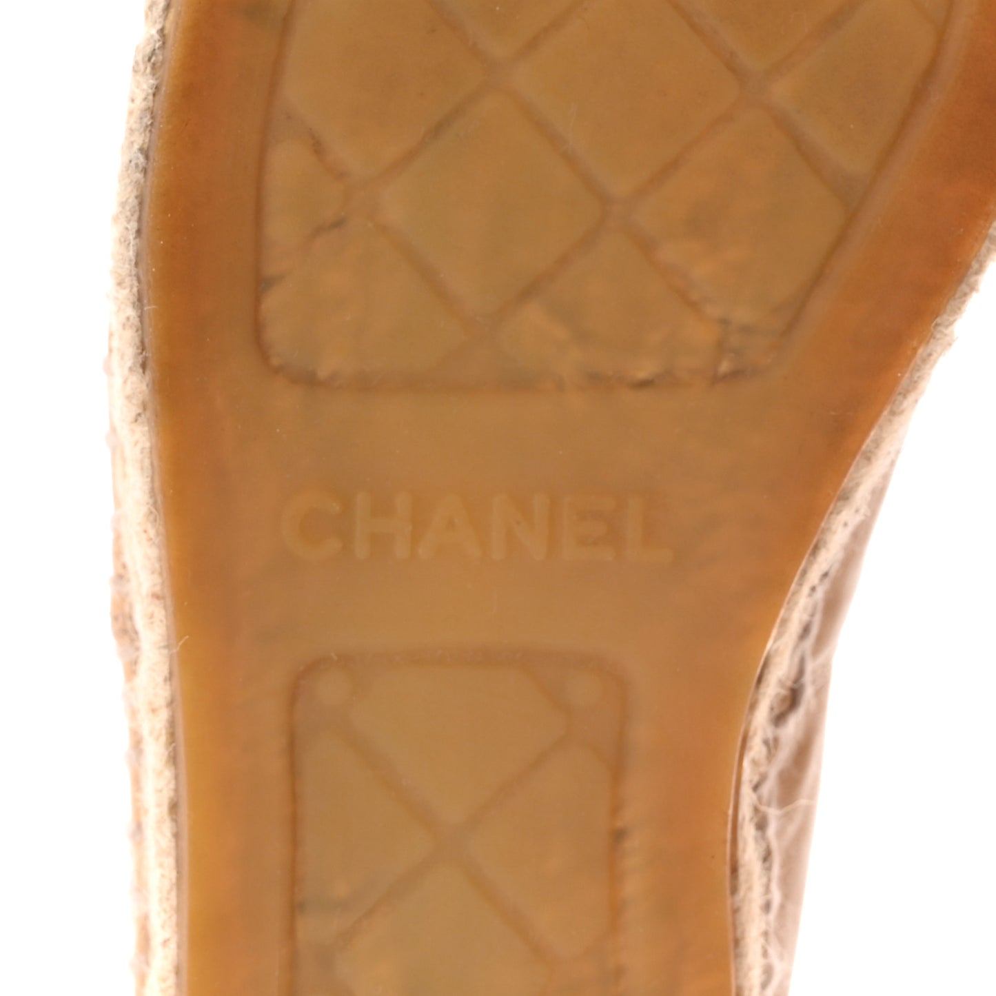 Lambskin CC Espadrilles 37 Beige Black