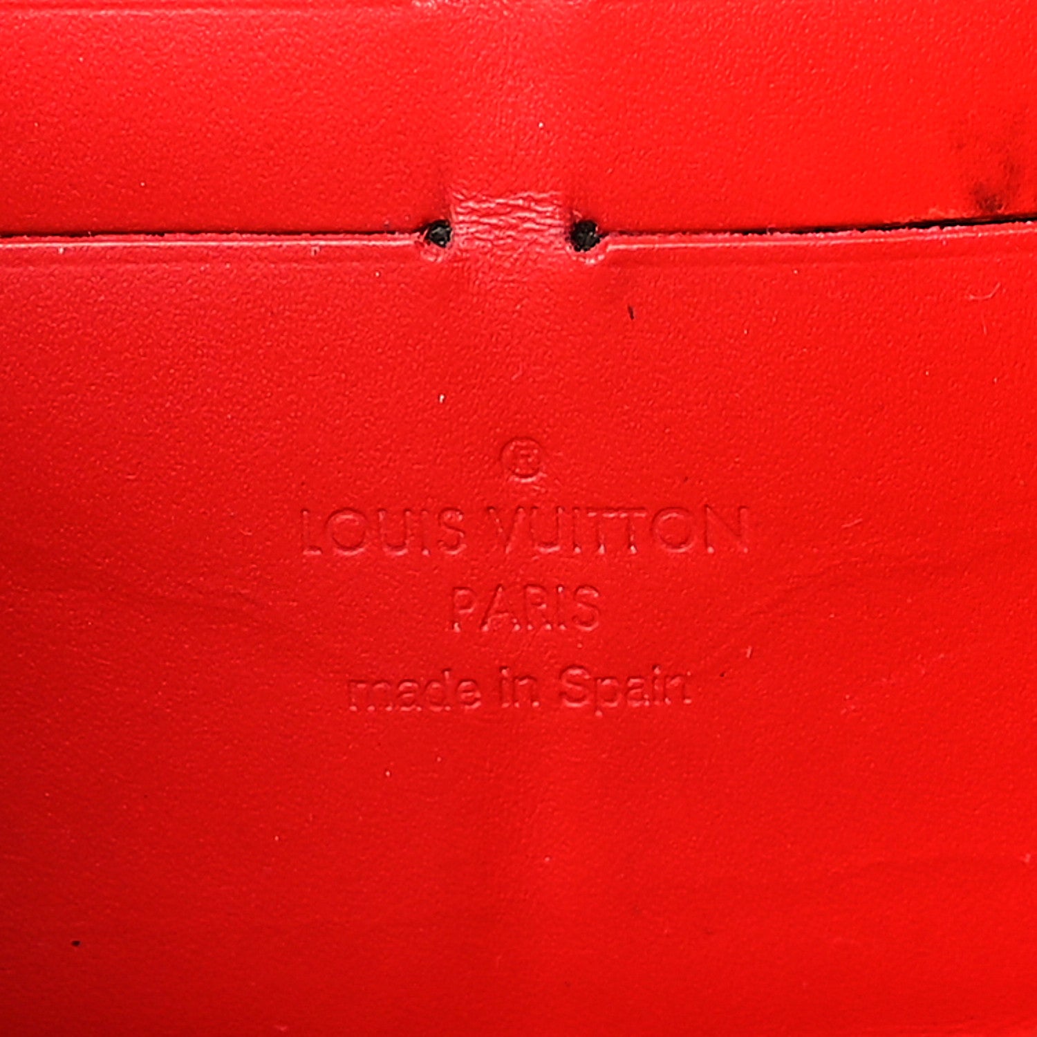 Louis Vuitton Mat Monogram Zippy Wallet Black Red 6 of 7
