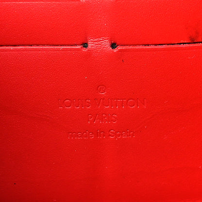 Louis Vuitton Mat Monogram Zippy Wallet Black Red 6 of 7