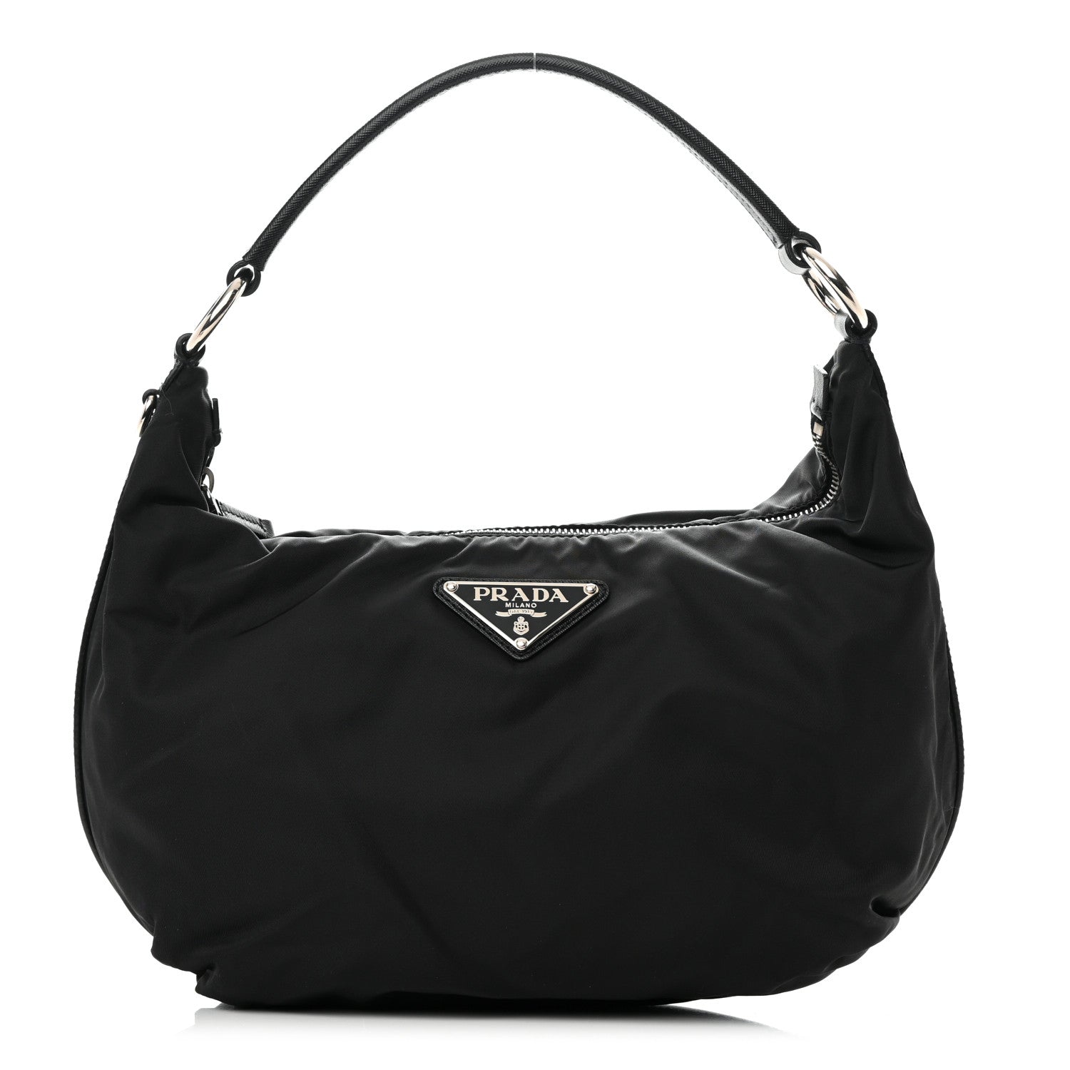 Prada Tessuto Nylon Saffiano Sacca Shoulder Bag Black 1 of 11