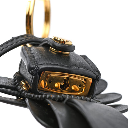 Burberry Calfskin Owl Pom Pom Lock Charm Black 4 of 6
