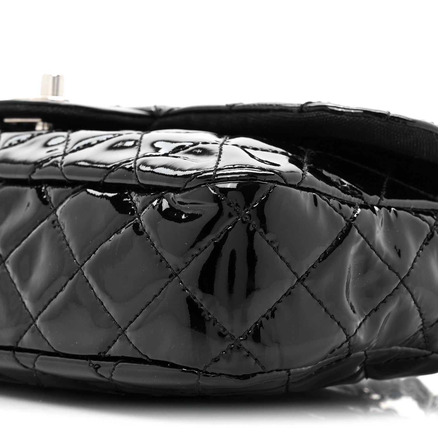 Chanel Patent Net Large La Madrague Tote Black 12 of 16