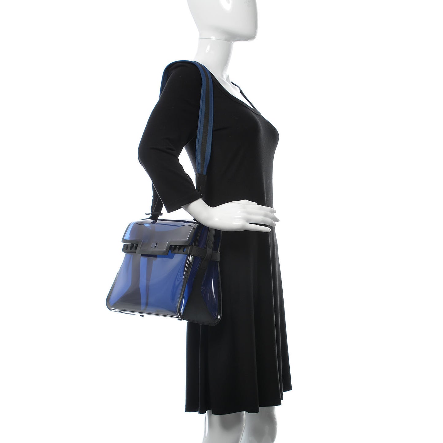 PVC Tempete Dark Night Satchel Blue De Prusse